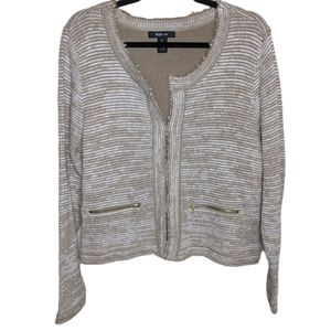NWT Style & Co Beige Cotton Zip Jacket XL 🤍✨